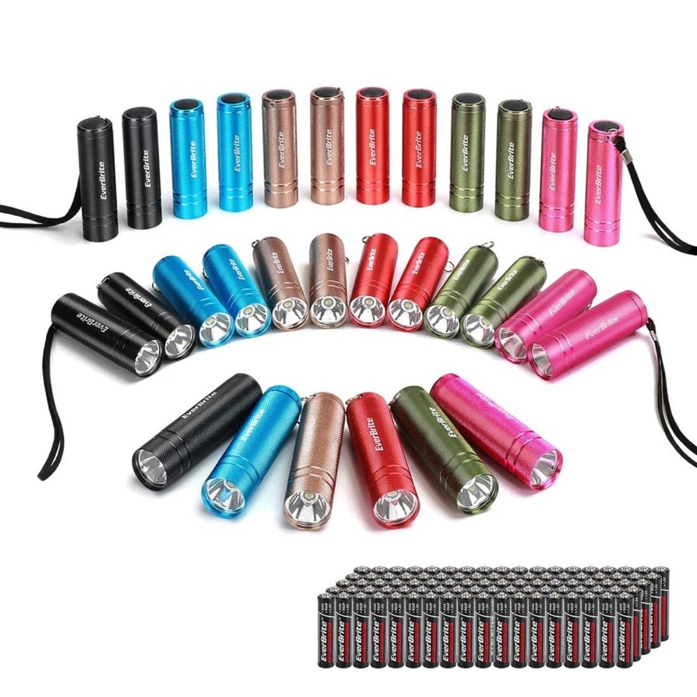 Mini LED Flashlight Set - Silver - Picture 2 of 2